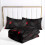 King Size Black Comforter Set 3 Piece Soft Microfiber Bedding with Pillowcases Modern Geometric Design 4