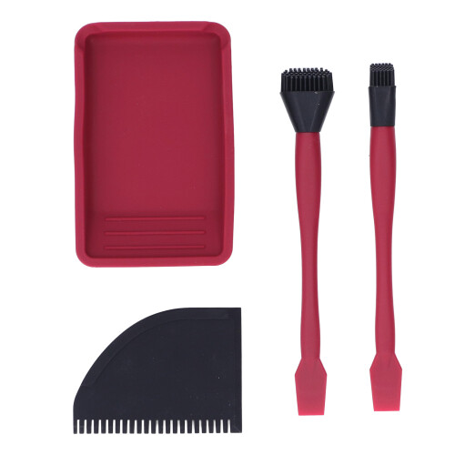 4PCS Silicone Glue Applicator Set for Woodworking – Red & Black 2