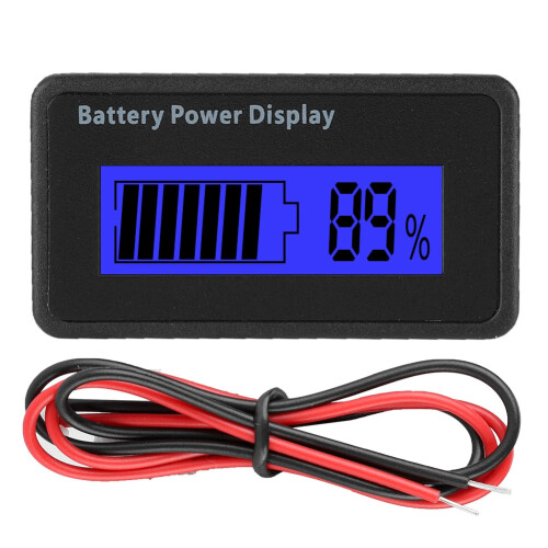 Blue Backlit GY-6H Battery Voltmeter 12-48V 1