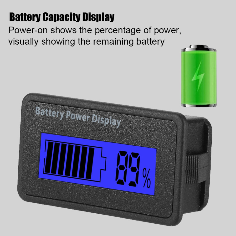 Backlit Voltmeter Gy-6H 12-48V Blue 7340572800992
