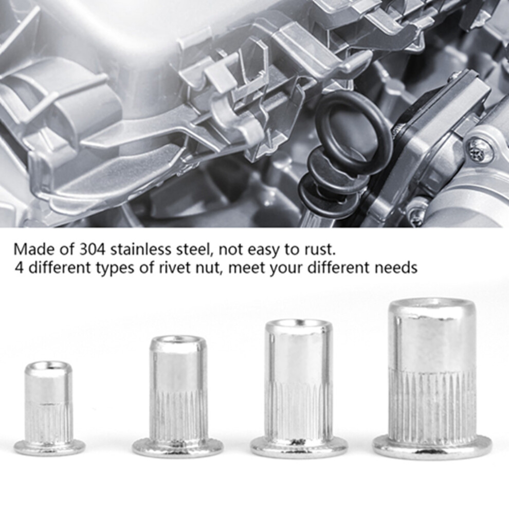 Blind Rivet Nut Assortment M3-M6 304 Steel