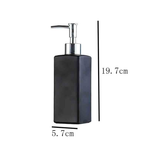 Green Glass Soap Dispenser Bottle for Bathroom or Kitchen, Refillable Rectangular Lotion Pump, Durable and Easy Pump Dispensing 1