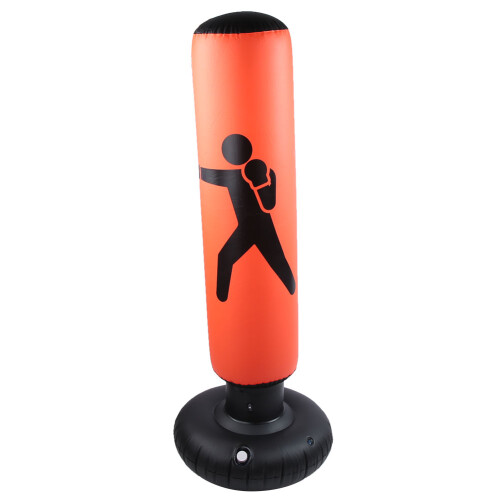 Aufblasbarer Boxsack 160 cm Orange - 65 cm Basis 1