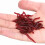 Gummiwurm 4 cm roter Gummi-Köder zum Angeln 100 Stück 7