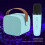 Mini macchina karaoke con microfono wireless, 8x7x6cm, blu 5