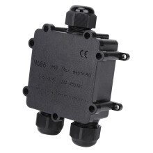 Waterproof IP68 Plastic Junction Box M686 Durable Outdoor 3-Way Cable Enclosure