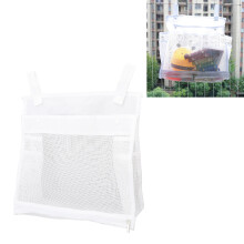 Grande Capacità Organizer per Giocattoli da Bagno in Rete per Bambini, Borsa con Cerniera, Colore Bianco