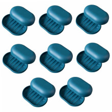 8Pack Travel Soap Case with LeakProof Lid, Portable Bar Soap Holder for Camping and Travel