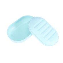 Compact Lidded Soap Dish for Shower and Bathroom, Travel Soap Holder with Mess Storage