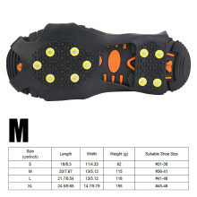 Outdoor 10-Stifte Ice-Grip Greifer Schwarz Größe M