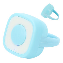 Télécommande sans fil Bluetooth pour pinceau de doigt, pour appareil photo, déclencheur pour selfies, bleu