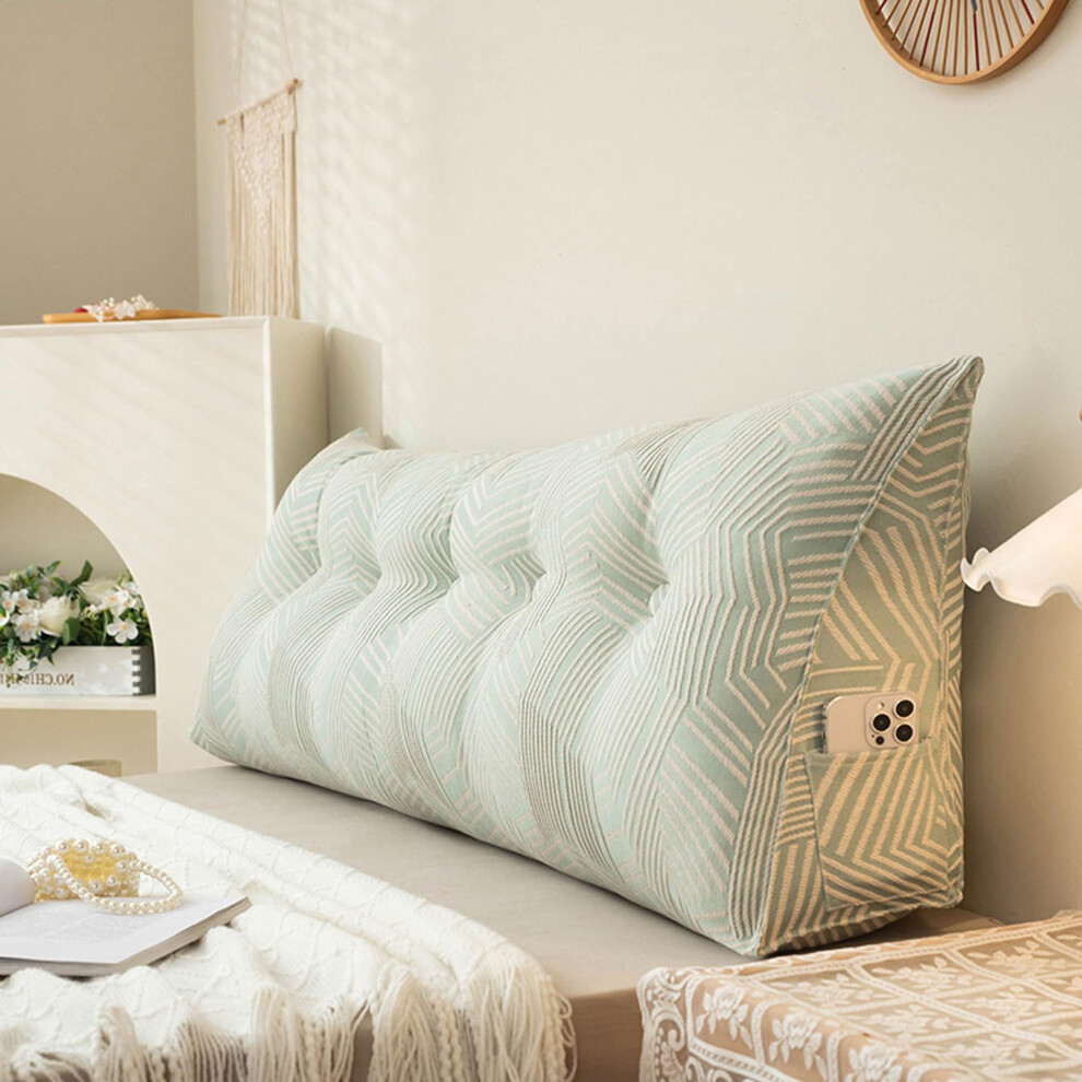 Wedge Pillow 80cm Triangular Backrest Support for Bed and Sofa Reading Lumbar Comfort Cushion