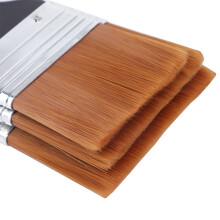 7pcs Flat Paint Brushes Set for Oil & Acrylic Lightweight Wooden Handle Design