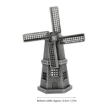Windmühlenornamente, europäisches Eisen, grau, 6,3 cm