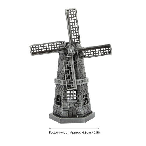 Windmühlenornamente, europäisches Eisen, grau, 6,3 cm