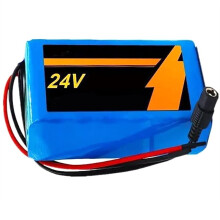 24V 50Ah Electric Bicycle Battery, 6S2P E-Bike Battery Rechargeable Battery with Charger and BMS XT60 EU Plug