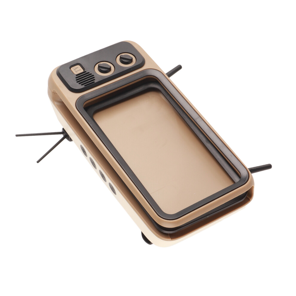 Retro Tv-Shaped Hd Bluetooth Speaker For Under 6Â Phones, Gray 8481389380136