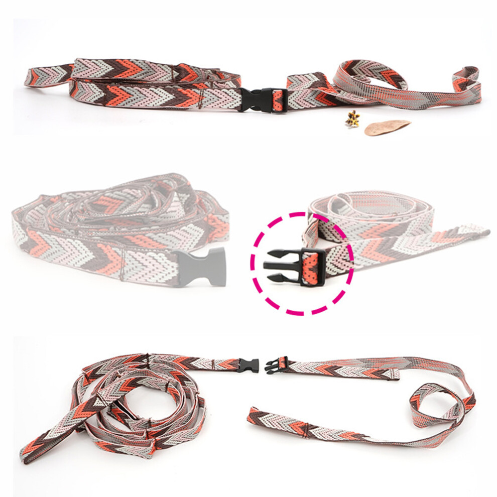 Coffee Color Camping Rope With Adjustable Buckle 10M Polyester Nylon Clothesline 5081389380902