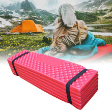 Klappbare PVC-Doppelte Eierkarton-Schlafmatte 186x57cm zum Camping Rot Schwarz