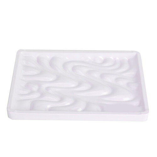 Paint Palette Wavy Imitation Ceramic, Square White 2