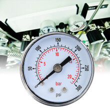 Wasser-, Öl- und Luftdruckmessgerät 1/8-Zoll BSPT Rückmontage 0-20 bar mechanisch