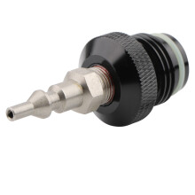 Paintball Air Gun Hose Adapter, Black, Metal, Compact 10x5cm