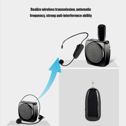 UHF Wireless Headwear Microphone for Voice Amplifier, 50m Range