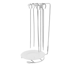 Stainless Steel Kebab Skewer Rack BBQ Holder for Meat and Vegetables Outdoor Grilling