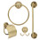 Copper Towel Rack with Shelf, Retro Style 3