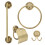Copper Towel Rack with Shelf, Retro Style 4
