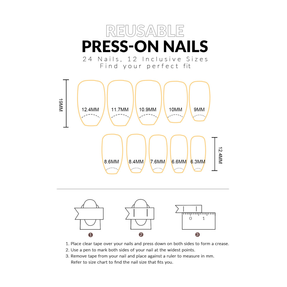 Zhouq-Outdoors Glossy Nude Round Fake Nails - Mid Length