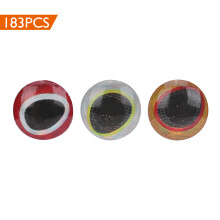 Waterdrop Fish Eyes 183pcs 3D Artificial Fish Eyes for Hooks and Lures Size 1