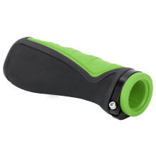 Bike Handle Bars Grips Anti Slip Lock On Rubber Green & Black for MTB