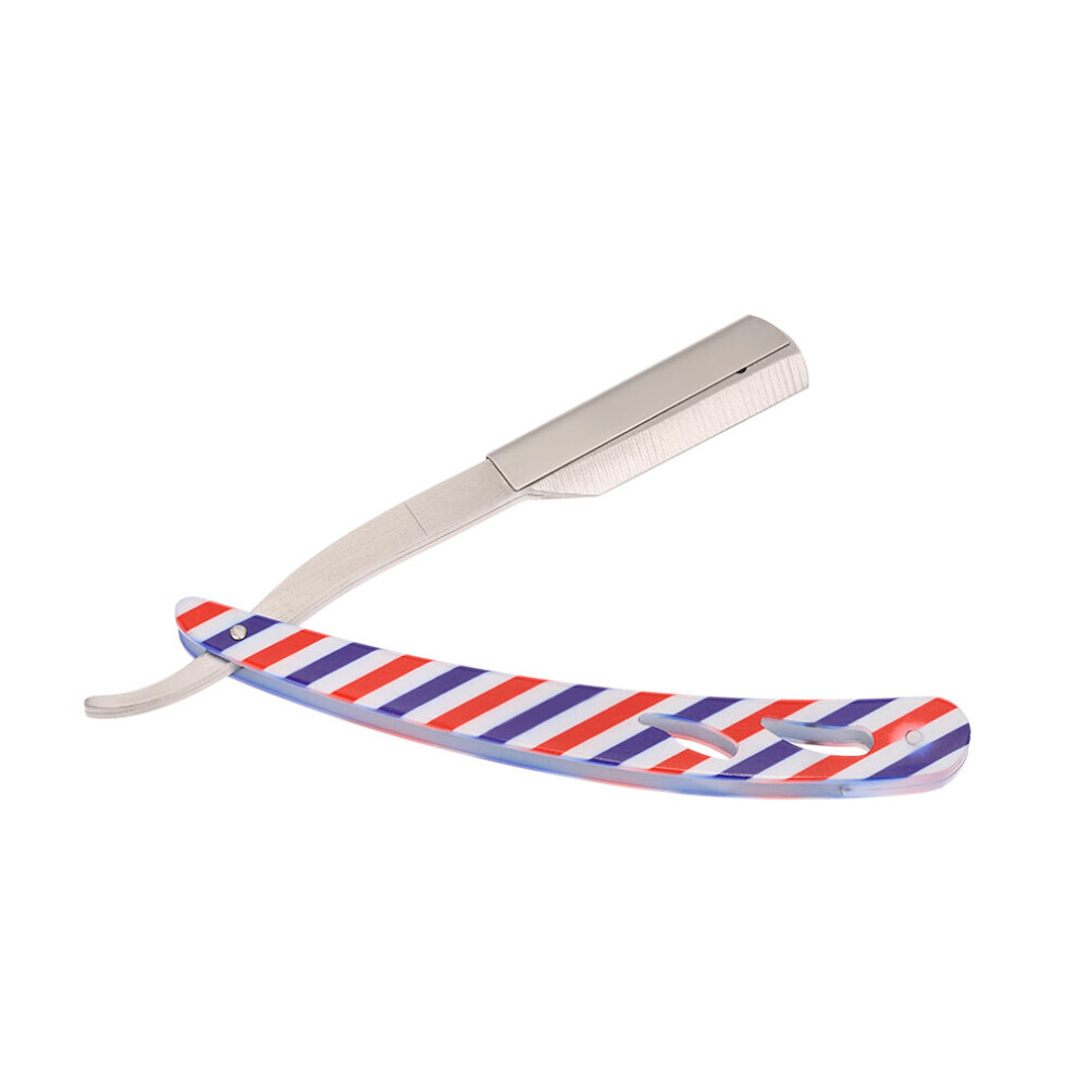 Barber Straight Edge Razor Stainless Steel Salon Safety Folding Shaving Blades Hair Cutting Blade Colorful Shaving Tool