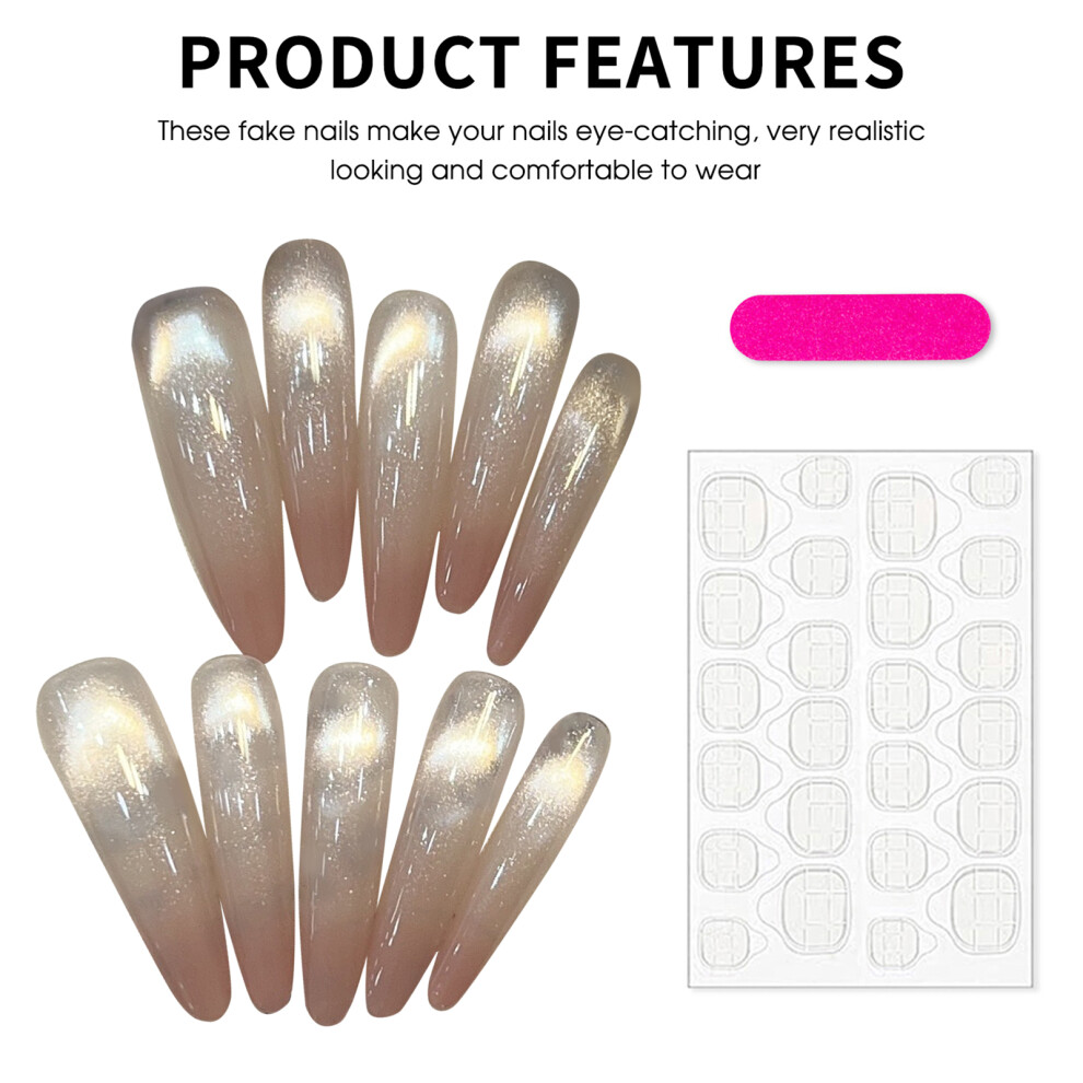 Reach-Tools (Xs) Cat Eye Gradient Press-On Nails For Women