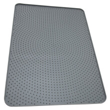 Waterproof Silicone Pet Feeding Mat with Raised Edges Non-Slip Grey