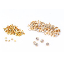 12mm Cloth Crystal Inlay Studs Cap - Rapid Rivets for Leather DIY Crafting (#4)