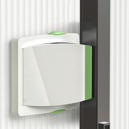 (Green) No-Drill Sliding Door Lock & Fall Limiter