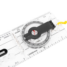 Faltbarer Kartenkompass aus klarem Acryl Outdoor Camping Wandern Überlebenswerkzeug
