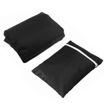 BBQ Cover Round Black Durable AllWeather Windproof Outdoor Fire Pit Protection