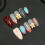 (XS) 10pcs Blue Ombre Almond False Nails 4