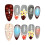(XS) 10pcs Blue Ombre Almond False Nails 5