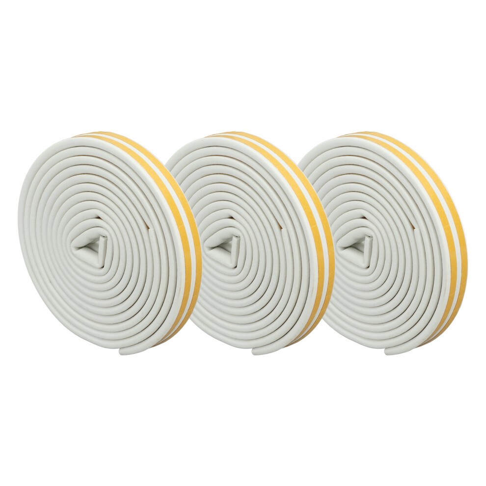 3Pcs Epdm Door Sealing Strip 9X6x3000mm Insulation Noiseproof Weatherstrip 8751389385142