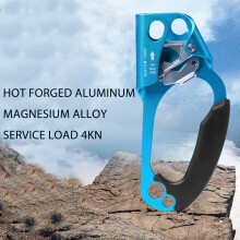 Handsteigklemme Rechts Blau für Bergsteigen