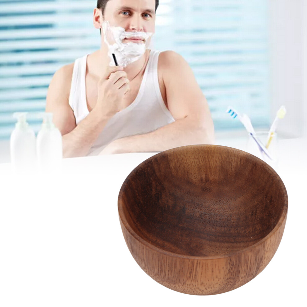 Men's Wooden Shaving Soap Bowl 150ml Capacity Portable for Barber Shops