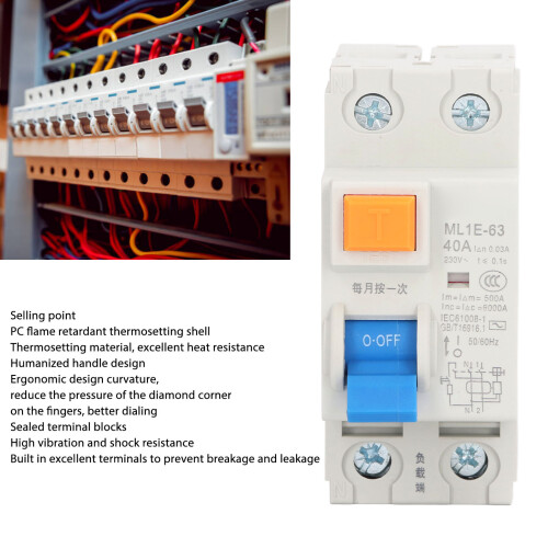 Disjoncteur miniature différentiel 40A 230V 1P+N 2