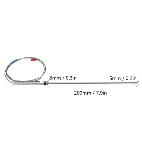 M8 Thread Type K Thermocouple Probe 200mm 0-400C Temperature Sensor 2