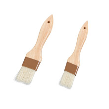 BBQ Basting Brush with Wooden Handle for Grill Meat and Baking Pastry 21 x 2.3 cm