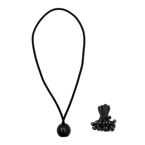 (Black, 20cm) Reflective Camping Tie-Down Cord (50 Char)
