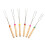 6pcs Telescoping Marshmallow Roasting Sticks with Wooden Handles for Campfire BBQ 1